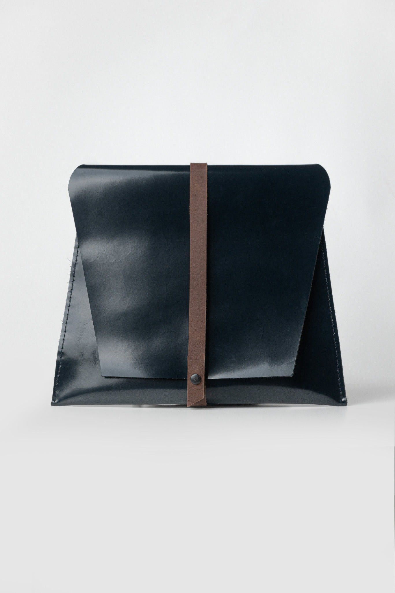 The Trailblazer Patent Leather Clutch Bag Black TACRAI